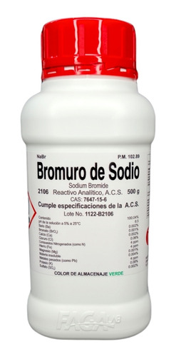 Bromuro De Sodio R. A. 500g Marca Fagalab 