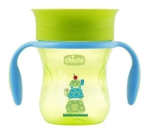 Copo Infantil 360 Perfect Cup +12 Meses Antivazamento Chicco Cor Verde Tartaruga