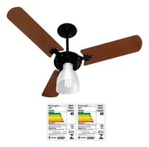 Comprar Ventilador De Teto Venti-delta Super Delta 127v Mogno\u002Fpreto Estrutura Preto Pás Mogno Diâmetro 100 cm Material das pás Madeira Quantidade de pás 3 110V