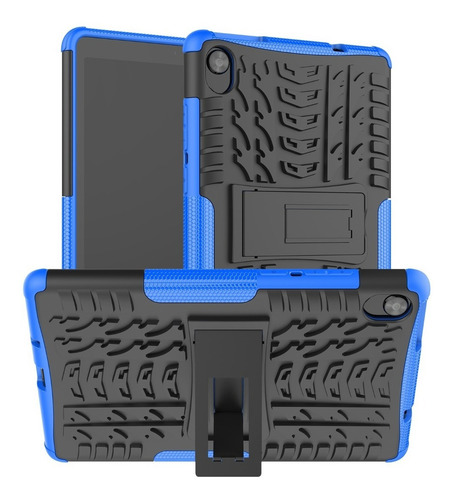 Mica + Funda Rudo Llanta Para Lenovo Tab M8 Hd Tb-8505/8506 Color Azul