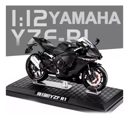 Nuevo 1:12 Base Metálica Para Moto Con Miniatura De Yamaha