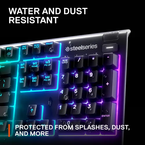 Teclado Steelseries Apex 3 Rgb Gaming Ip32 Resistente Agua