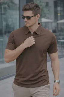 Camisa Polo Ziper Masculina Slim Fit Tecnologica