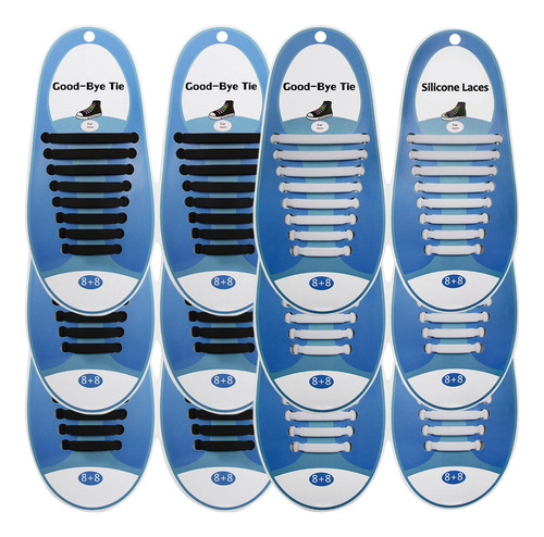 6 Pares De Agujetas Elasticas, Cordones De Silicona Para