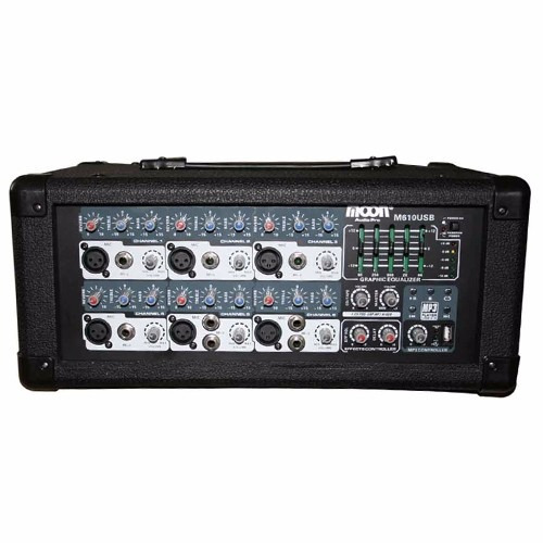 Consola Moon M610usb Mixer 6 Canales Usb 100w Rms 8 Ohms Nvo