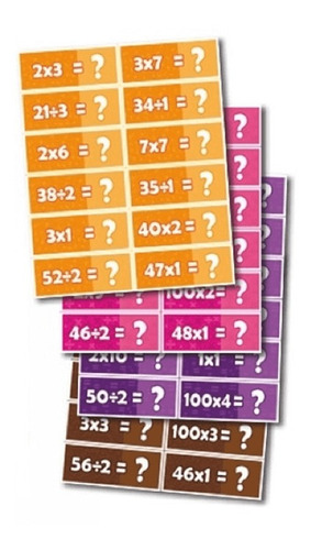 Juego de bingo matemático con 48 piezas de madera - Sopecca