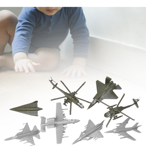 .s 8 Piezas Simulación 4d Fighter Diy Ensamblado Modelo De