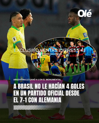 Diario Olé 26/03/2025 Argentina 4 Brasil 1 Edición Completa