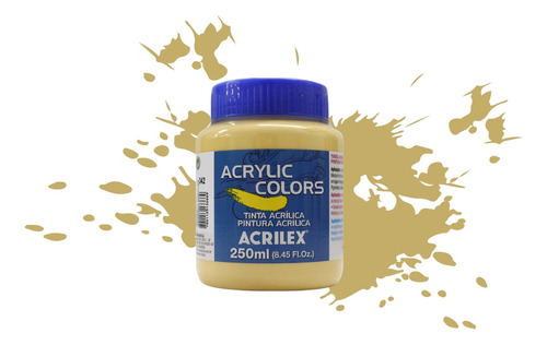 Tinta Acrílica Acrylic Colors Acrilex 250 Ml Cor Amarelo Naoles - 342