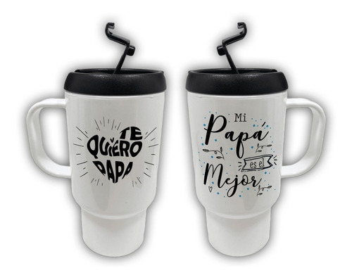 Jarro Térmico Con Tapa Personalizado - Frases