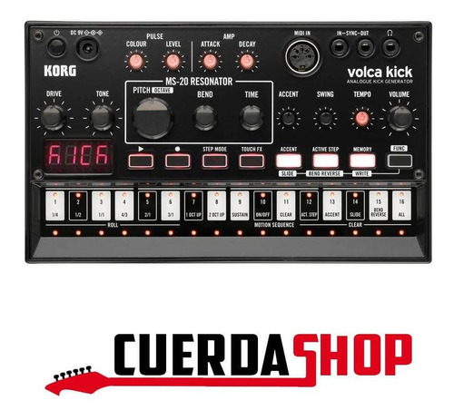 Imagen 1 de 3 de Korg Volca Kick Sintetizador Generador Analogico De Bombos