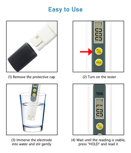 Medidor Digital Tds: Medidor De Agua Portátil For Varios Us