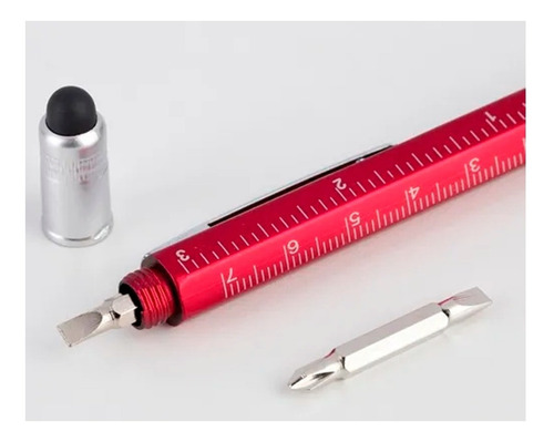 30pz Bolígrafo Multifuncional Desarmador Regla Nivel 6 En 1 Tinta Negro Exterior