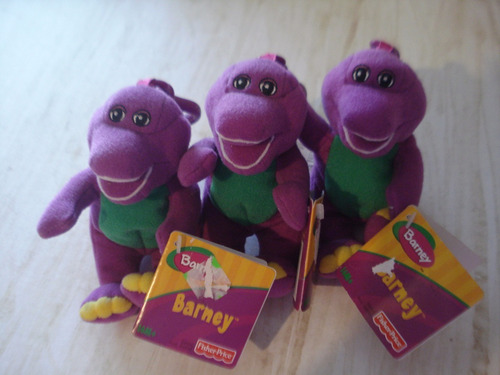 Mini Peluche De Barney Original De Fisher Price Tipo Llavero