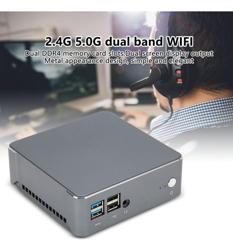 Micro Pc Mini I7 1165g7, Cpu, 4 Gb, 128 Gb, Ddr4, Doble Band
