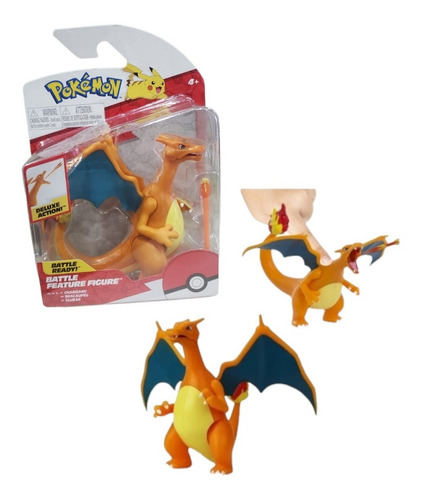 Imagen 1 de 3 de Pokemon Figura Charizard 12cm S3 Wicked Cool Toys Battle
