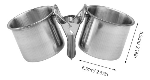 Vasos Dobles De Acero Inoxidable Para Comida, Agua Y Aliment