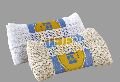 Imagen 3 de 4 de Puntilla Algodón Fb Art 856 De 30mm Por 10 Metros