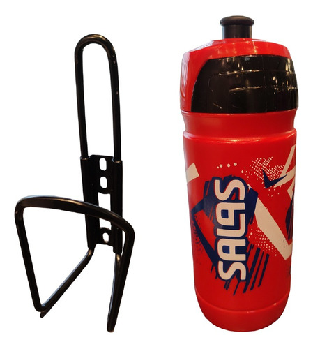 Botella Caramañola + Porta Aluminio Para Bici - Full Salas