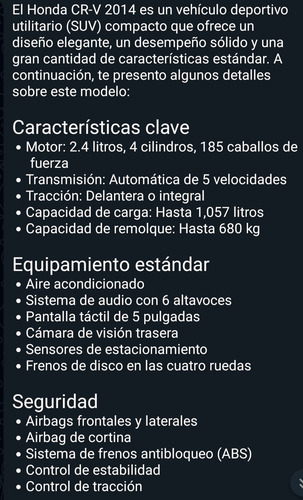 Honda CR-V 2.4 Lx Mt