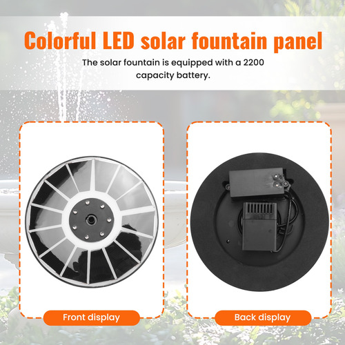 Fuente Solar, Fuentes Solares Flotantes Para Baño De Pájaros