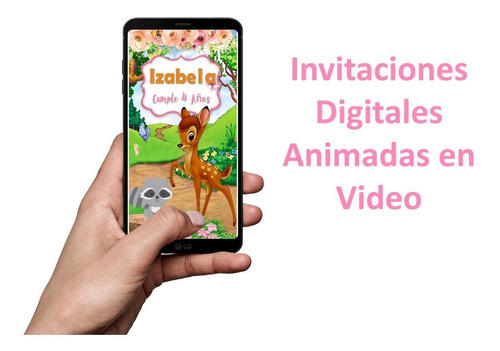 Invitacion Bambi  Video Digital Whatsapp Tarjeta