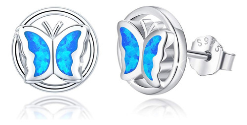 Eejek Pendientes De Mariposa De Ópalo Para Mujer, Pendientes