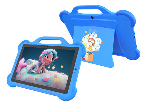 Tablet Niños Android Antigolpes Control Parental Edna Kids+ Azul