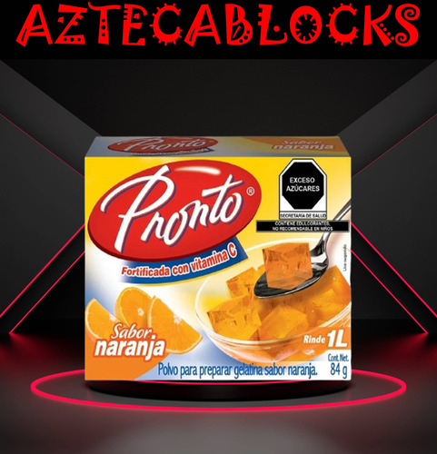 Pronto 3 Gelatinas De Agua Sabor Naranja Con Vitamina C Wow