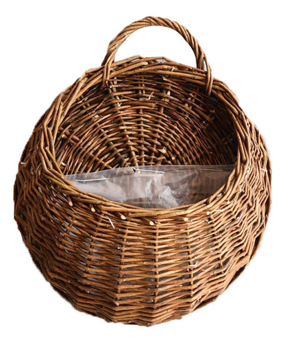 Cesta De Almacenamiento Tejida A Mano, Soporte De