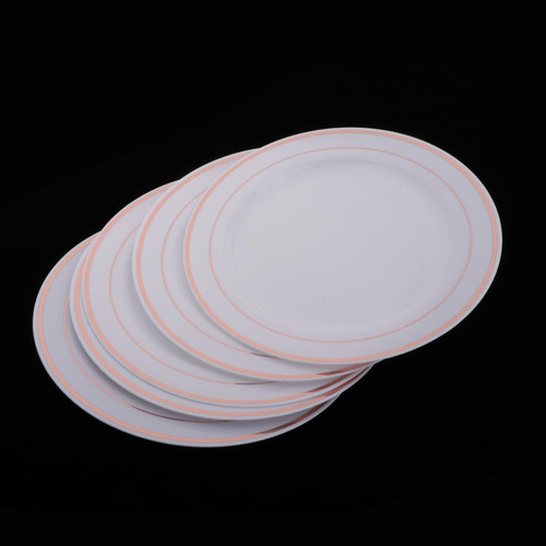 Plato De Plástico Desechable Oro Rosa