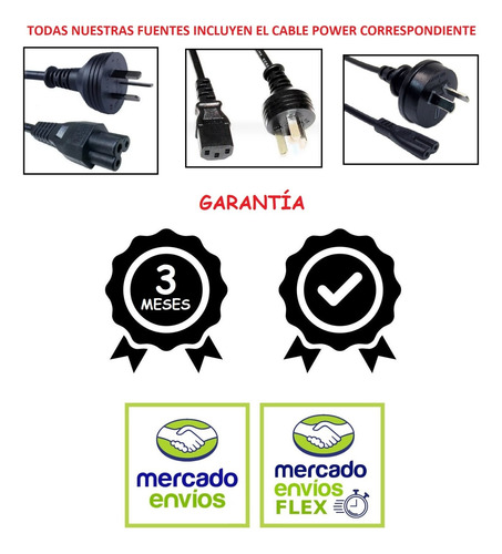 Fuente Compatible Con Monitores Lg 12v 2a Y 3a E1940s W194
