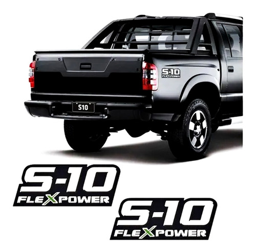 Par De Emblema S10 Flex Power 2010 2011 (verde)
