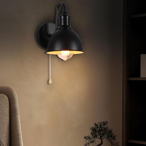 Lámpara De Pared Industrial Led Con Interruptor De Cadena