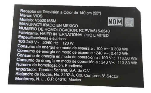 Imagen 3 de 3 de Botonera Con Sensor Infrarrojo Vios Modelo: V552015sm