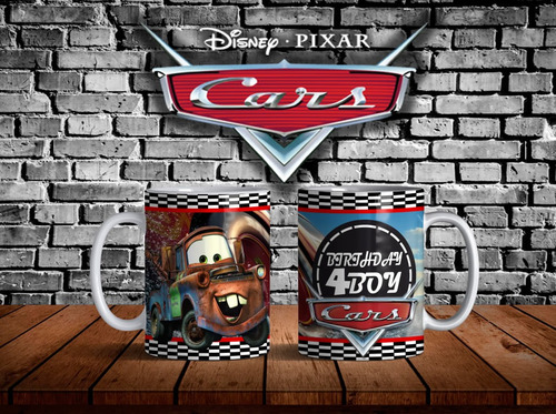 Kit Imprimible Plantillas Tazas Cars Sublimación M3