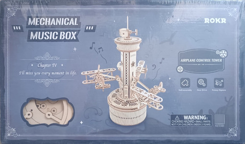 Rokr Mechanical Music Box Airplane Control Tower