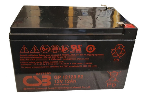 Batería Para Ups Recargable Csb Gp 12120 12v 12ah ()