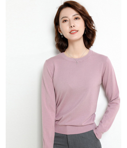 Suéter Urbano Casual De Cuello Redondo Holgado De Talla Gran