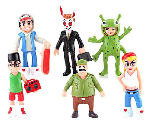 6pcs Subway Surfers Acción Figura Modelo Juguete Regalo 10cm