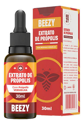 trato De Própolis Vermelha Solução Alcoólica Beezy 30ml