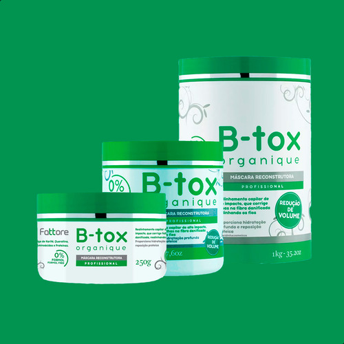 Mascara Fattore Botox Sem Formol 1kg Organique