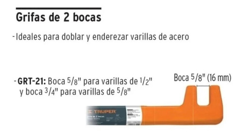 Grifa Dos Bocas Truper 3/4 - 5/8 Grt-21