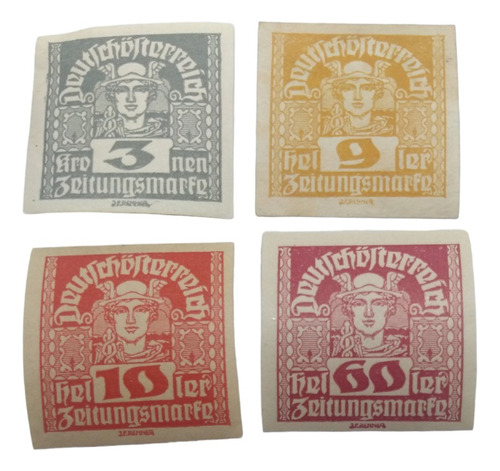 Timbres Postales De Austria Año 1920 Dios Hermes Nuevos 