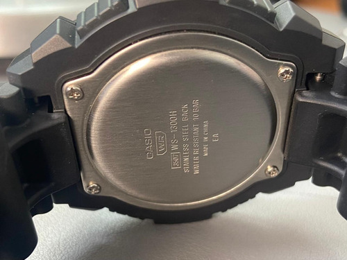 Casio Ws-1300h-1av Tide Graph Moon Phase Reloj Digital Negro Negro Gris (Usado)
