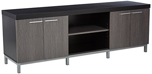 Monarch Specialties Black Grey Hollow Core Tv Console