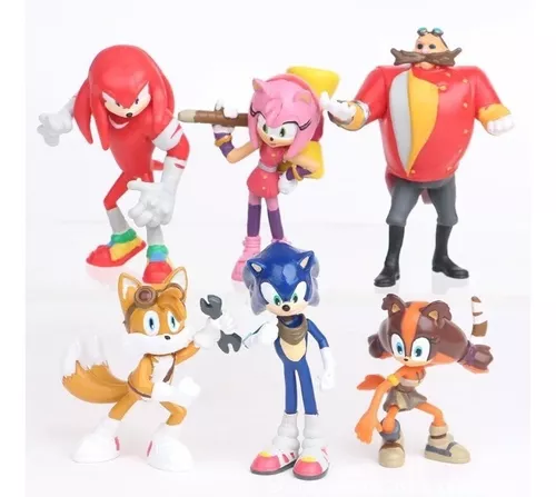 SONIC Coleção Action Figure com 6 Bonecos do Mercado Livre Super Sonic  Metal Sonic Amy Knuckles Tail 