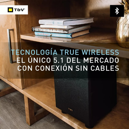 Barra De Sonido 5.1 Wireless Rein Bluetooth Optica Hdmi Arc