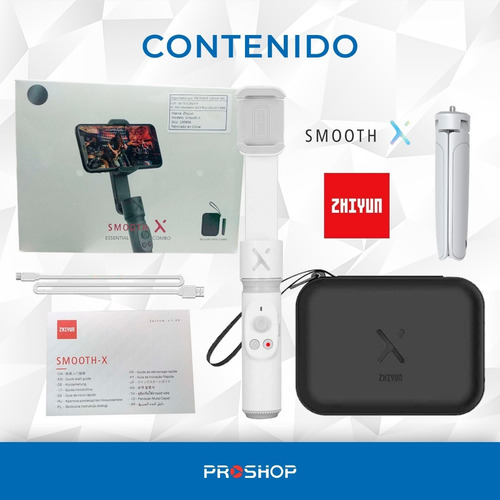 Imagen 9 de 9 de Estabilizador Gimbal Zhiyun Smooth X Combo Tripode Celular!!