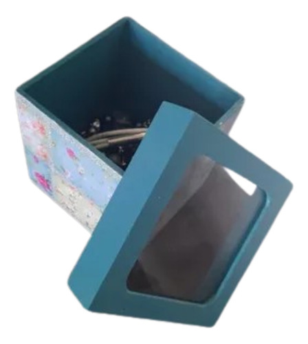 En Stock  Caja Alhajero  Con Vidrio En  Decoupage 
